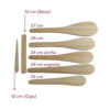 SET DE 7 PALETAS DE MADERA PARA DEPILACIÓN
