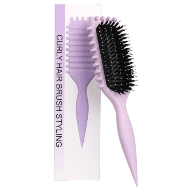 CEPILLO CON CERDAS MIXTAS PARA DEFINIR RIZOS MORADO