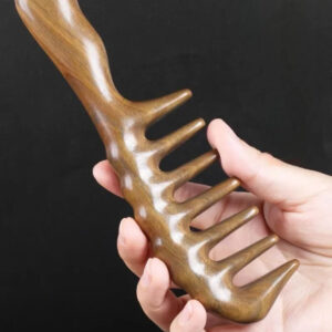 PEINETA DE MADERA DE SÁNDALO DIENTES ANCHOS