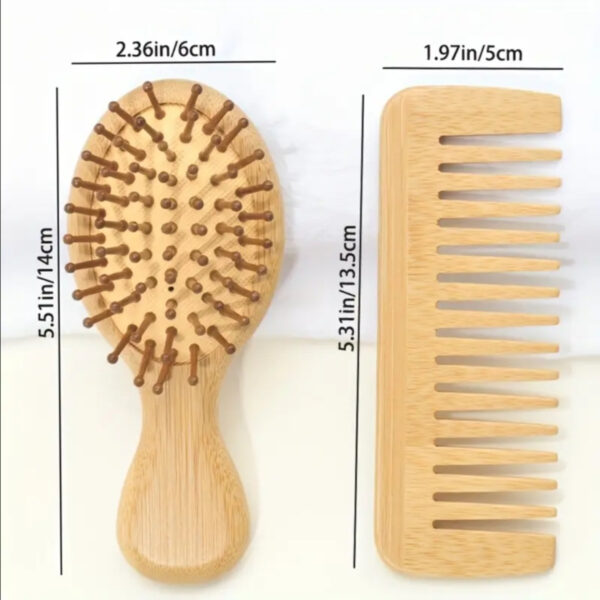 kitcarterameddas KIT CEPILLO Y PEINETA DE BAMBU PEQUEÑO